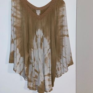 Chicos tye dye butterfly sleeve